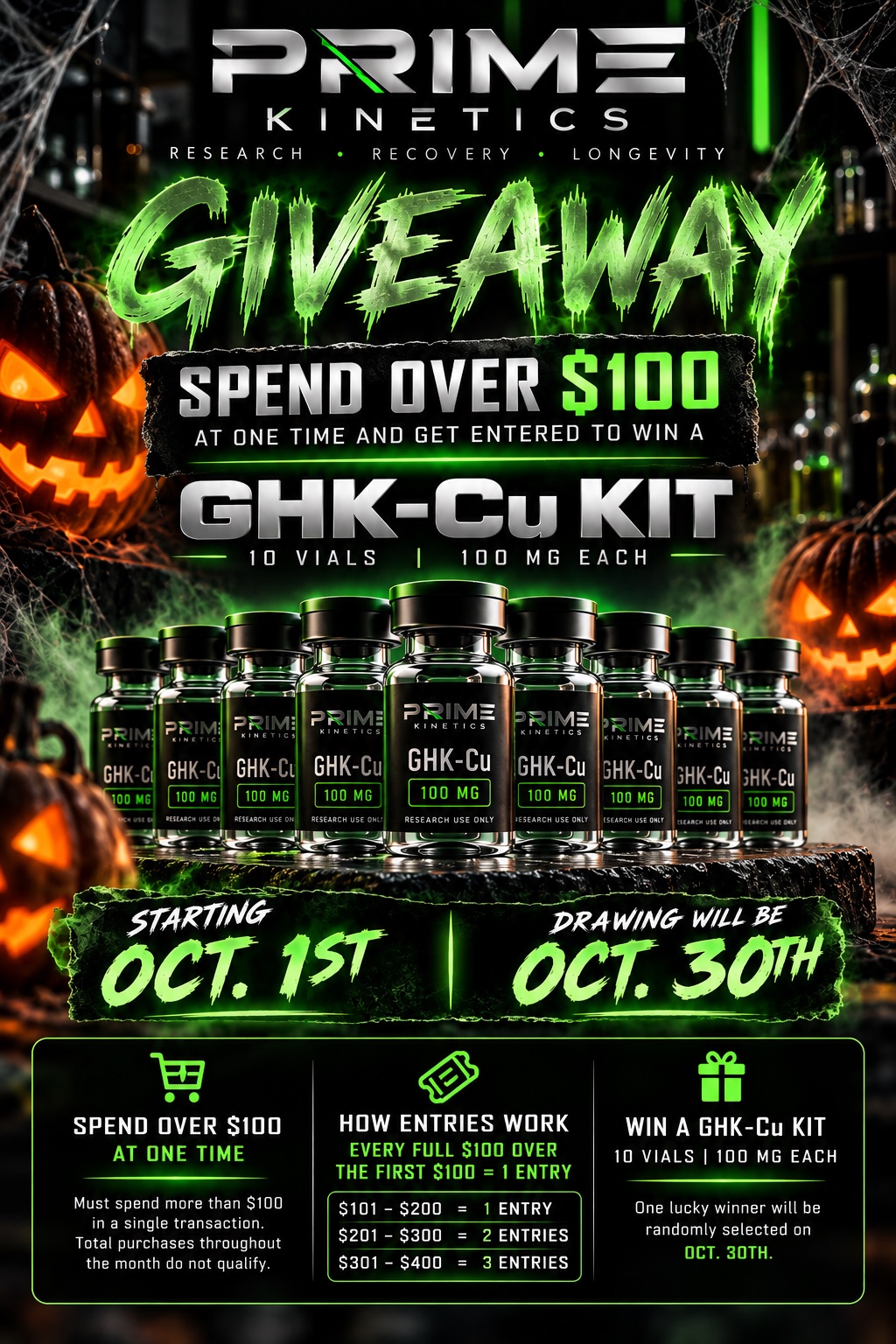 PrimeKinetics October giveaway flyer